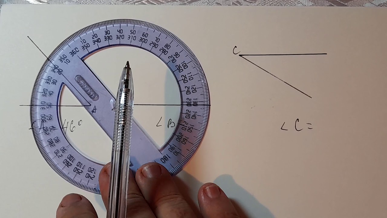 Измерение углов транспортиром.5 кл - YouTube