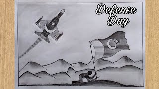 Defense Day Easy Drawing \ Pakistan Defense Day \ 6th September Pencil Drawing \ Defense day 2022