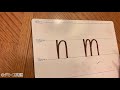 アルファベット小文字の書き方②　n / m