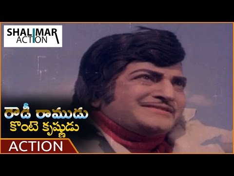 Rowdy Ramudu Konte Krishnudu Movie || NTR & Balakrishna Action Scene || Shalimaraction