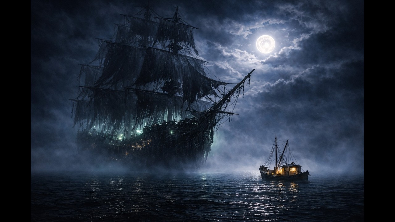 Ghost Ship on the Black Tide — Dark Pirate Nautical Ambience