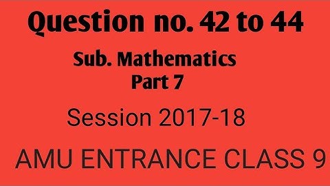 Part 7 Session  2017-18 mathematics|previous years questions paper class 9