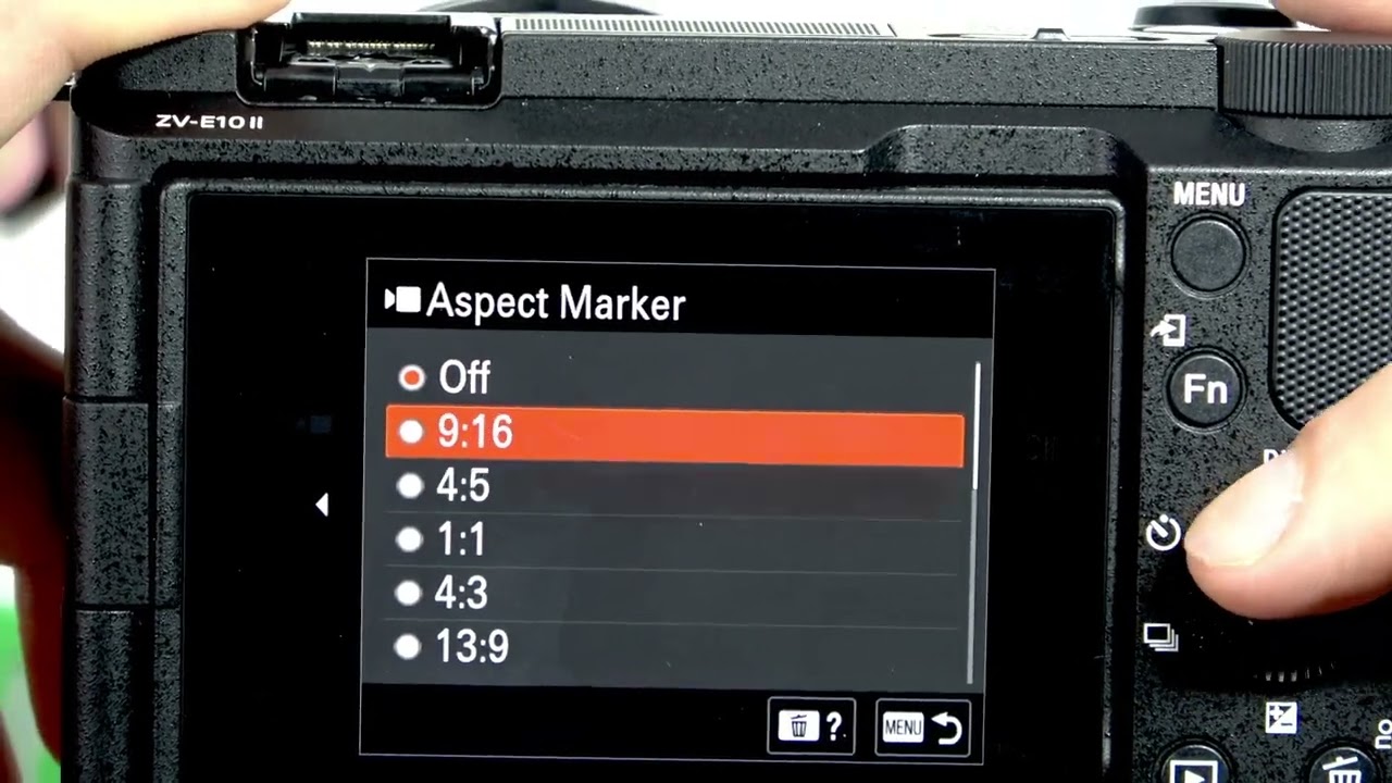 How to Enable & Configure Aspect Marker on Sony ZV-E10 II - YouTube