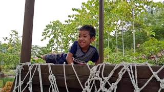 Moment Si Abg Louis Adu Adrenaline Panjat Tebing Dan Panjat Jaring.