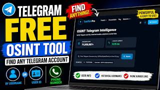 Free Telegram OSINT Tool | Search Telegram User IDs, Usernames &amp; Intelligence Data