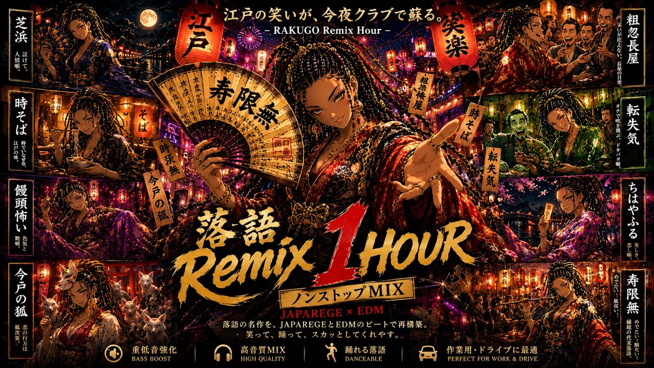 Background Music for Work] Rakugo × Japanese Reggae × EDM | 1 Hour