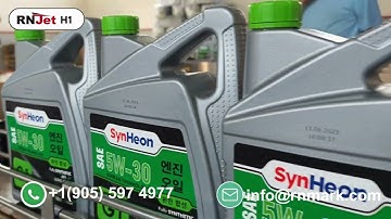Marking on oil lubricant containers using tij printer RNJet H1