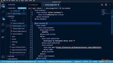 Hands-On App Development with Ionic: Changing the App’s Name and Finalizing about Tab | packtpub.com