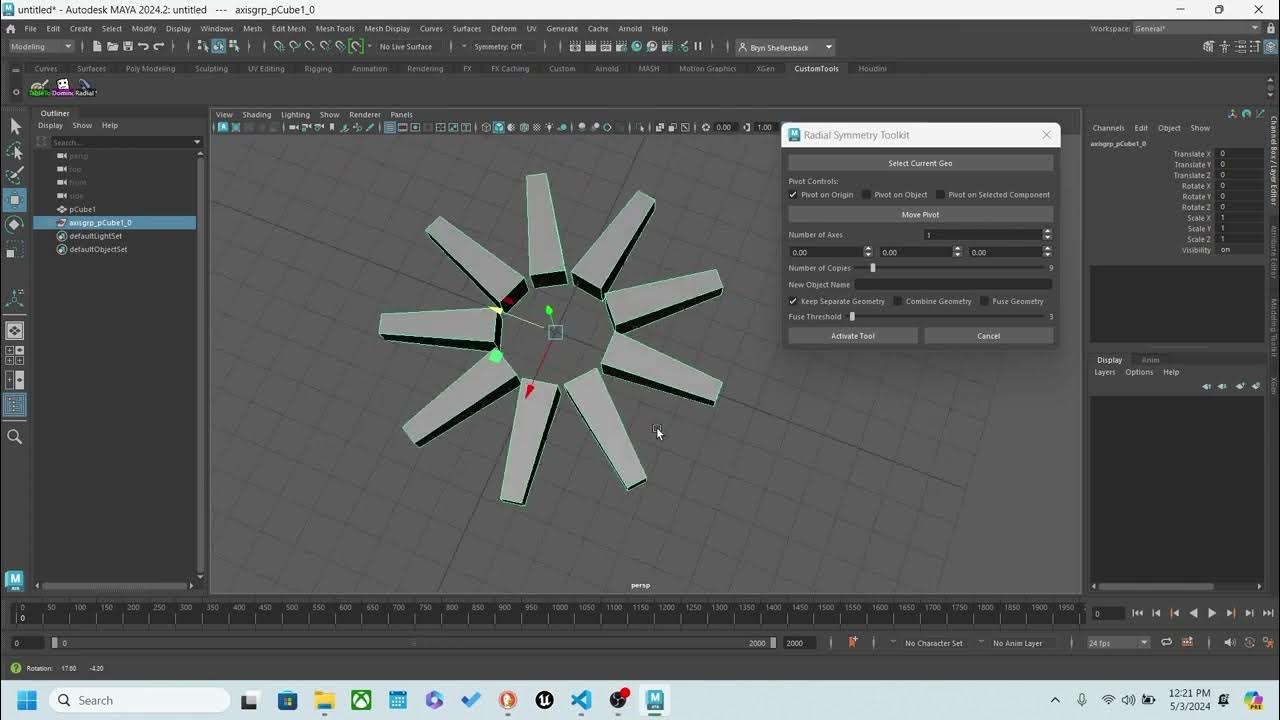 Maya 2025 Mastering Radial Symmetry For Stunning 3D Models - 6k8ro04