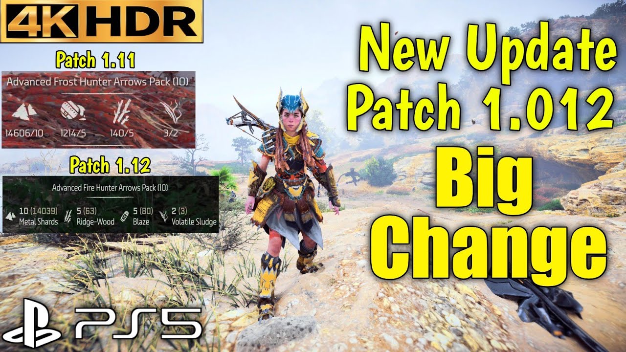 New Update 1.12 Big Changes In Weapon Wheel Horizon Forbidden West Update 1.012 Big Changes PS5 4K