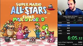 [9:41] My run got into SGDQ, and I've shaved off two minutes! SMAS+SMW All Five Games w/ACE WR