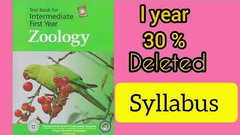 #1st year Zoology deleted syllabus of IPE#telangana 1st Inter Zoology deleted syllabus #telangana #