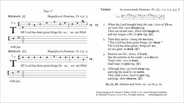 English Gradual: New Translation: Second Sunday of Advent: Responsorial Psalm Year C
