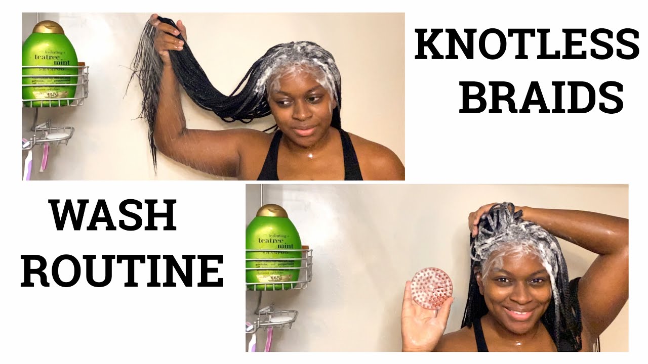 Knotless Braid Wash Routine - YouTube