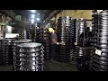 Process of Making Manhole Covers. Magnificent! Cast Iron Factory in Korea