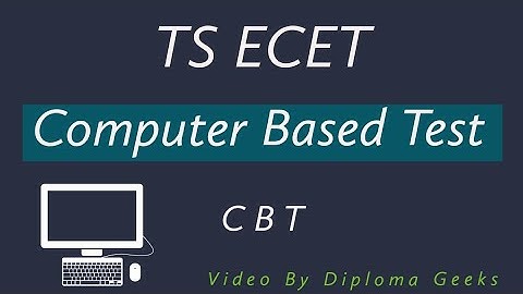 TS ECET 2021 CBT test - Awareness on Online Mode Exam