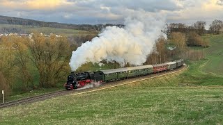 58 311 so laut wie selten - Mit 3 Dampfloks durch Thüringen