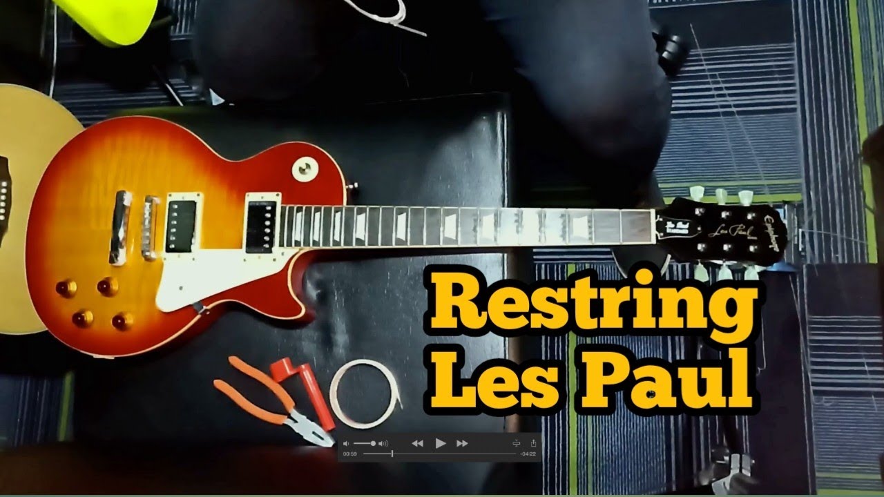 Restring Les Paul Guitar (Timelapse) YouTube