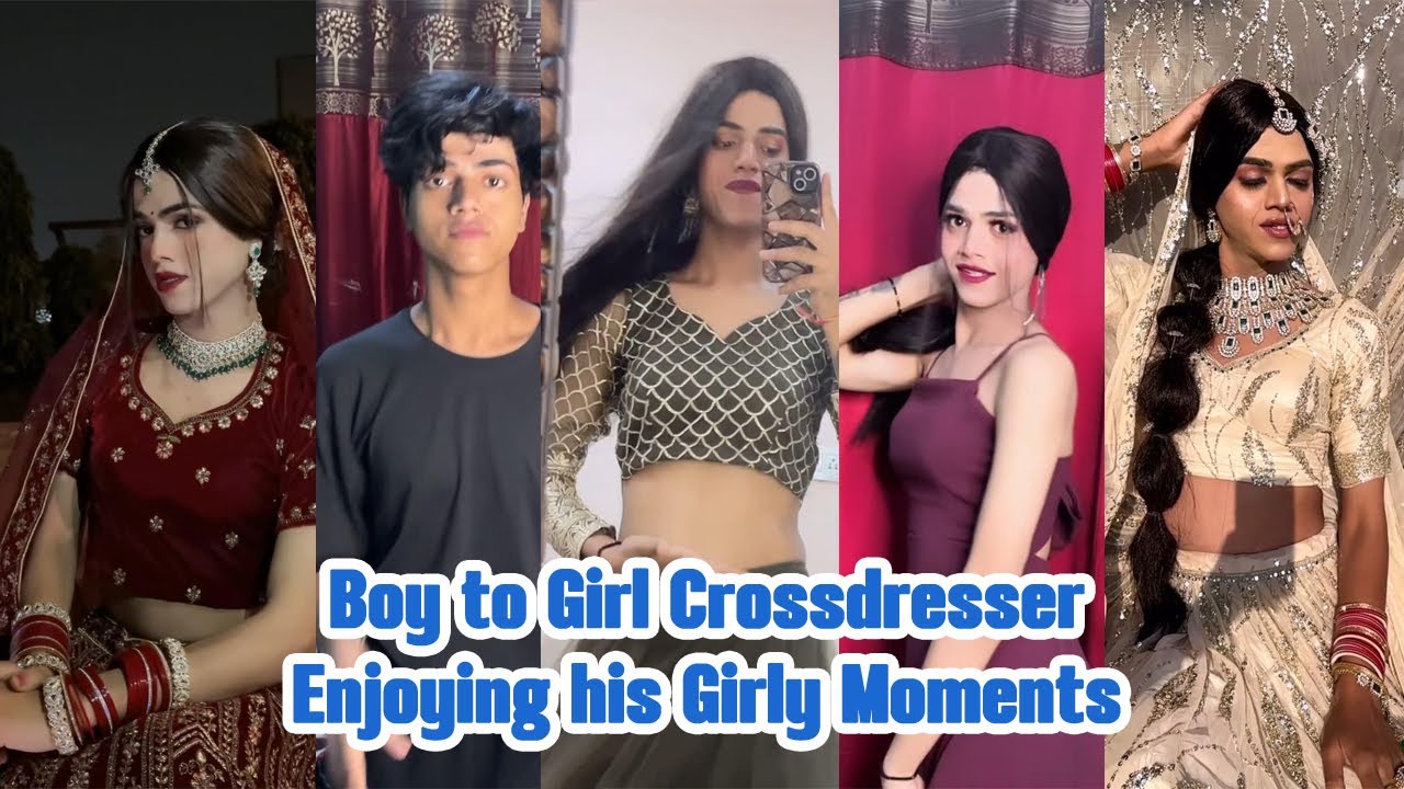 Boy to Girl Crossdresser | Boy wearing Saree for fun & Enjoyment