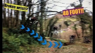 We built a massive 40 FOOT ROAD GAP!! (huge crash)