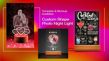 |Merchize Tutorial| Photo Night Light Led Lamp I Template & Mockup Guidelines