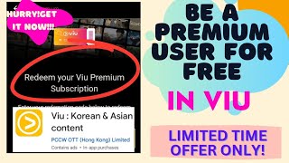 HOW TO BE A PREMIUM USER FOR FREE IN VIU?Premium subscription for free!#viu #kdrama