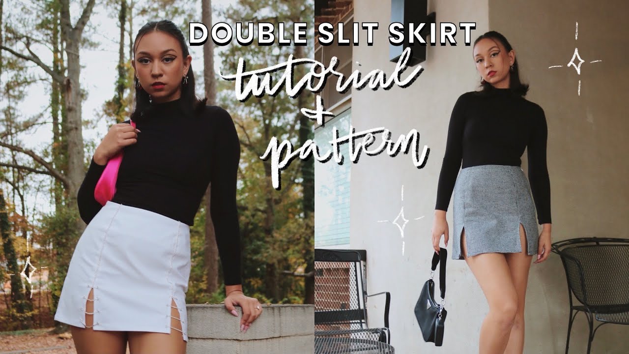 Double Slit Mini Skirt Tutorial + PATTERN! Beginner Sewing DIY 