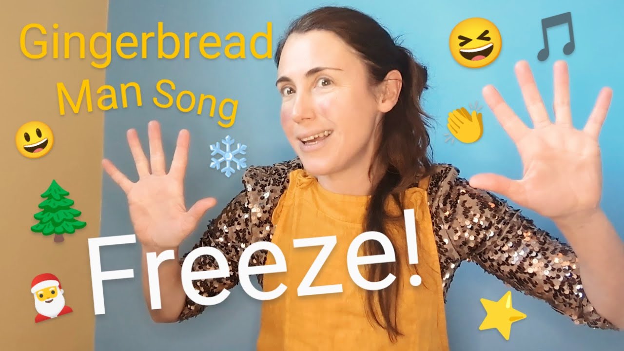 Gingerbread Man Freeze Song BeckyBops Simple Action Song for Toddlers