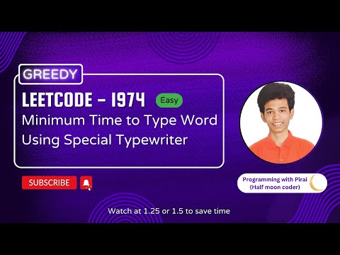 Minimum Time to Type Word Using Special Typewriter | Leetcode 1974 |Approach + Code with explanation
