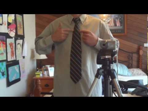 How to Tie a Tie - Using the Windsor Knot - Recorded in the Mirror so