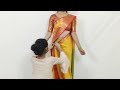 Banarasi Silk saree draping tricks for beginners | silk saree draping with perfect pleats tricks