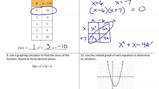 Celebrity Unit 4 Test Review   Quadratics Net Worth