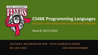 Week 8: 02/27/2023 Lecture 8: Recursion on Tree (with Chain Rule)