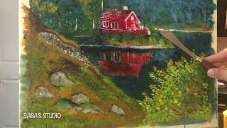 Cabin PART-2 Hut painting/Oil painting/Hobbies