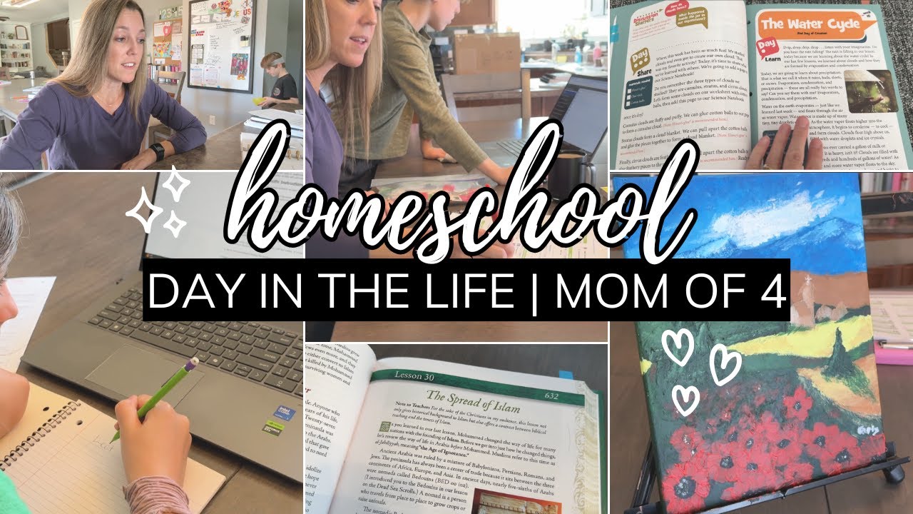 NEW HOMESCHOOL DAY IN THE LIFE | HOMESCHOOL MOM OF 4 - YouTube
