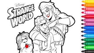 Strange world.  Coloring and drawing for kids.