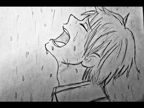 Anime Manga Drawing Crying Anime manga monochrome human png  PNGWing