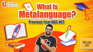What Is Metalanguage? Language And Linguistics | UGC-NET Past Papers
