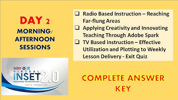 VINSET 2.0 DAY 2 COMPLETE ANSWER KEY I DoZenTV I #VINSET #DEPEDINSET #INSETAUGUST2021 #INSET2.0DAY2