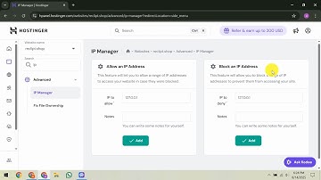 How To Block IP Address in Hostinger