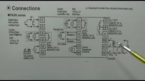 Autonics TK4 : How to wiring & change setting PT100 ohm / RTD  temperature sensor
