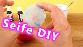 Schaum Seife DIY | Seife in Muffin Form | Süße Geschenk Idee im Wasserfarben Look | DIY Sommer