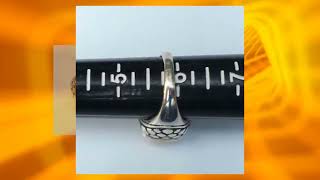 Sterling Silver Citrine Radiant Cut Gemstone Ring, Size 5 3/4 Hammer Pattern