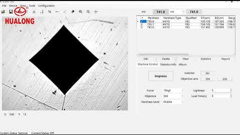 Operation Video of Vickers Hardness Software