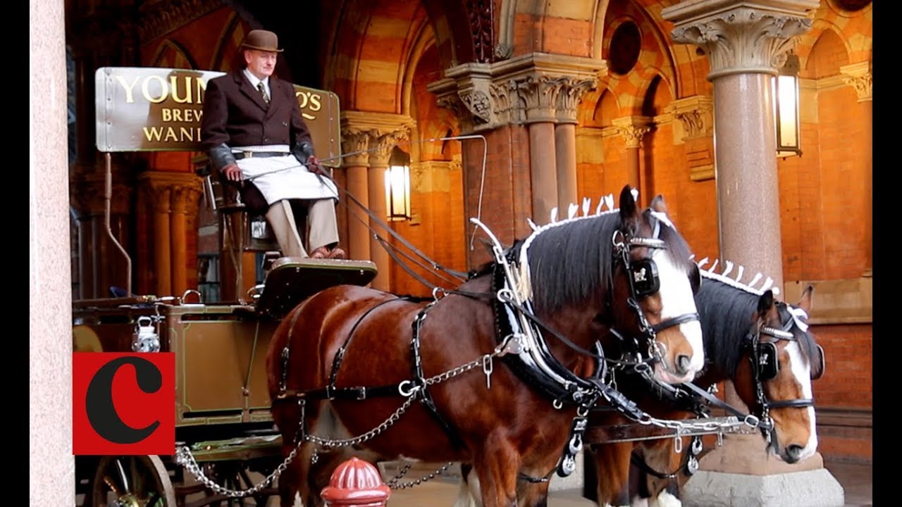 horseshoe bend A horse-drawn dray kicks off St Pancras International's 150th year