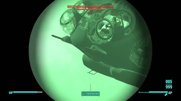 Fallout 4 - Headshotting a vertibird pilot