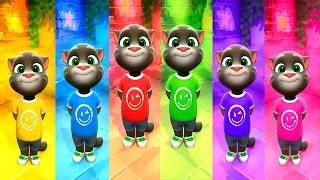 Talking Tom Cat Color OUTFIT Effect - 6 Clones Same Thing, Gameplay (Satisfying) screenshot 4