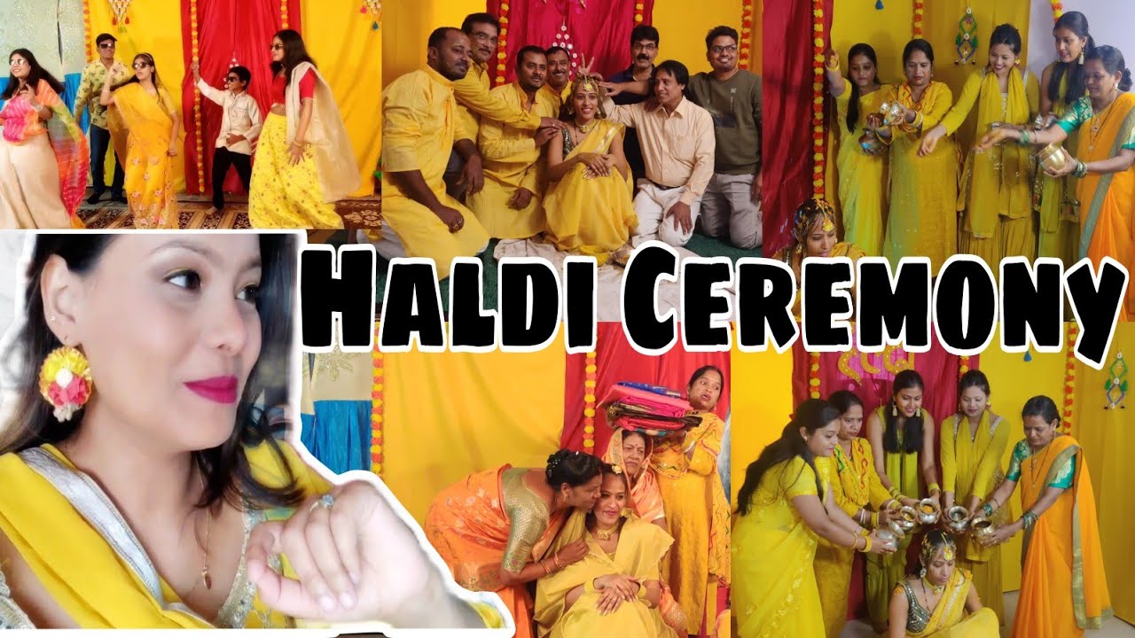 My first vlog | Haldi Ceremony 2022 | Sister's haldi | Family fun ...