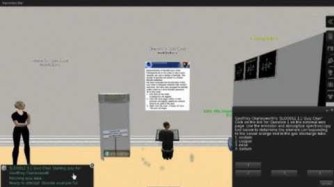 SecondLife Sloodle Chemistry Quiz Chair example