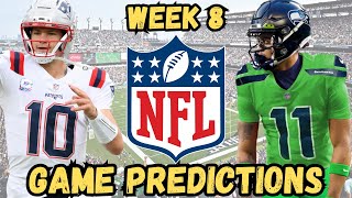 Game Predictions For Week 8 of The 2025-26 NFL Season